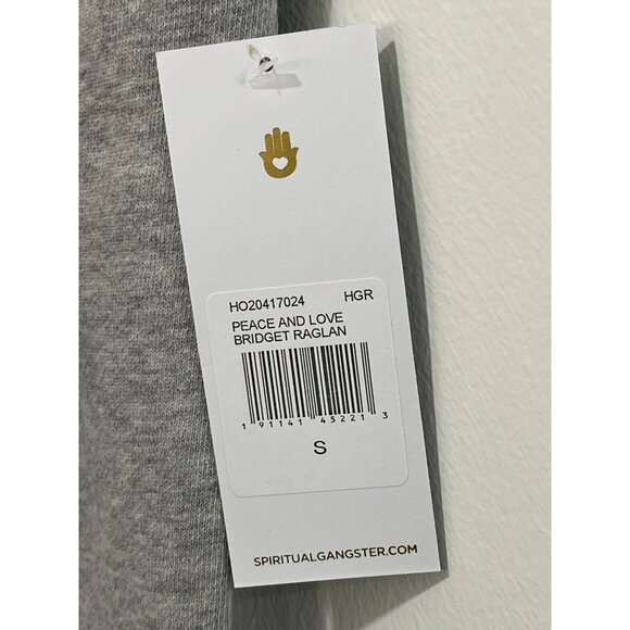 Spiritual Ganster Oversized Peace & Love Sweatshirt Size Small NWT - Picture 3 of 4